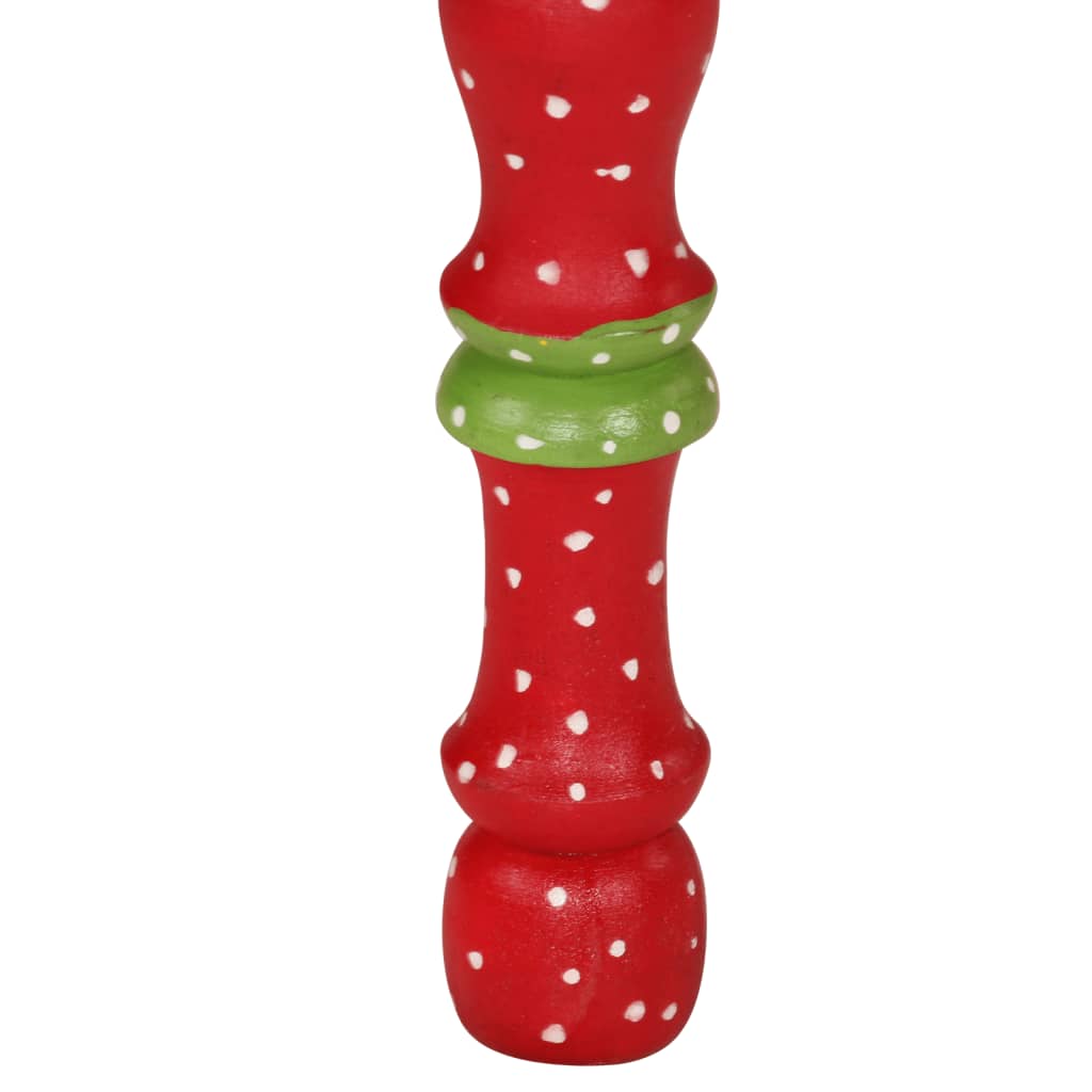 Table basse rouge bois de manguier massif peint à la main - XIOS