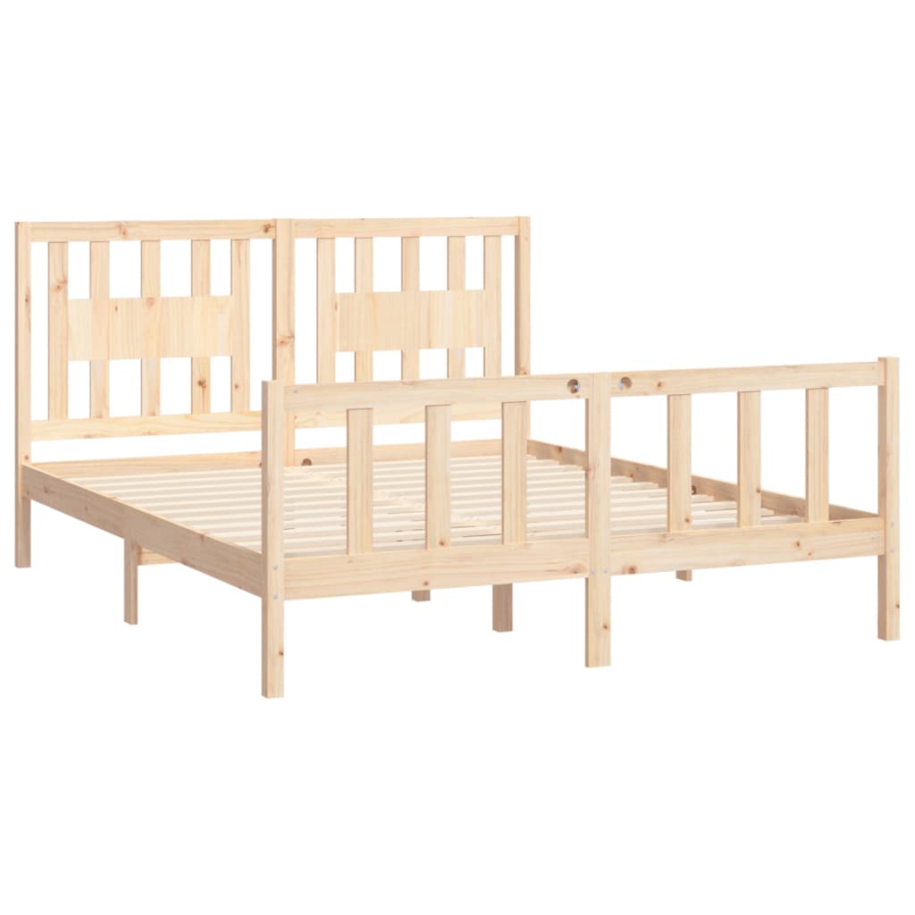 Cadre de lit sans matelas bois massif de pin 160x200 cm - XIOS