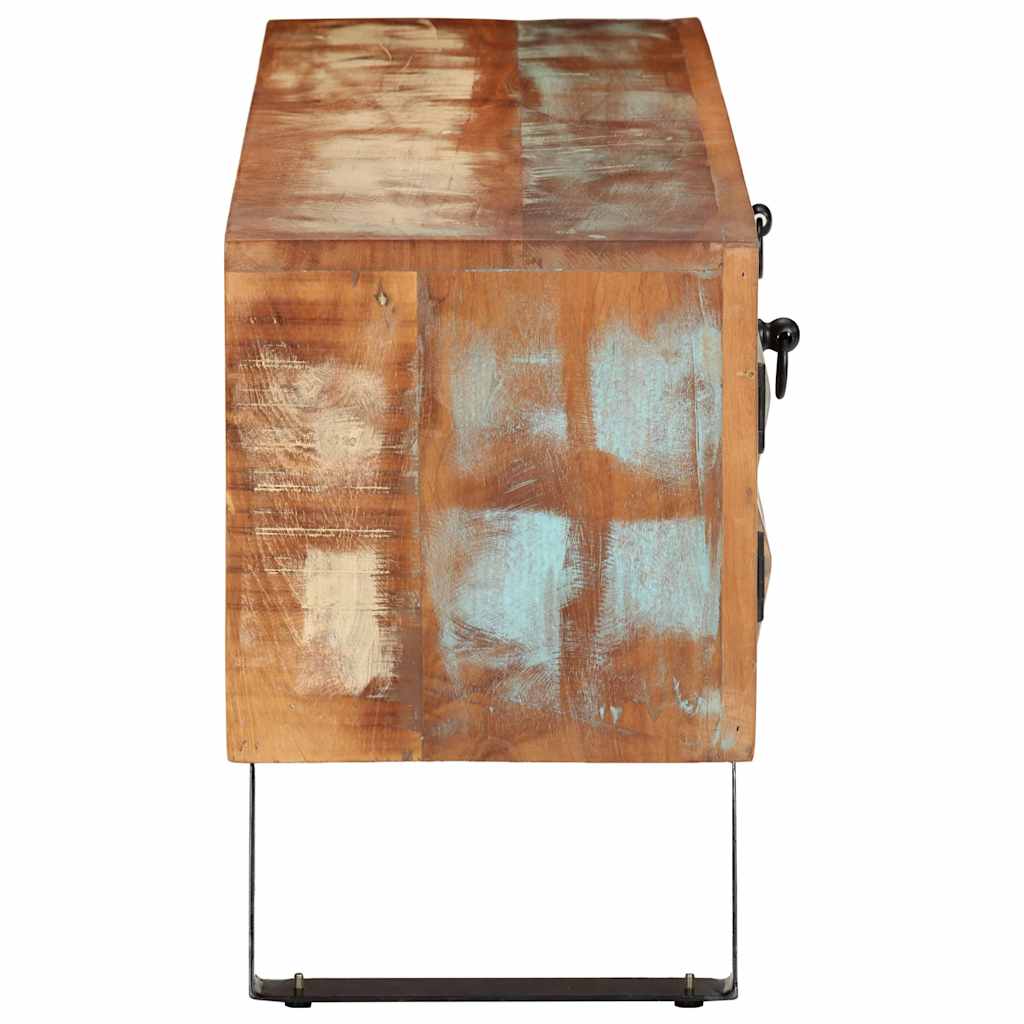 Meuble TV 112x30x45 cm bois massif de récupération - XIOS