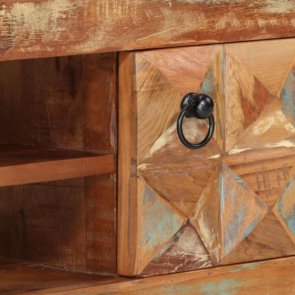 Meuble TV 112x30x45 cm bois massif de récupération - XIOS