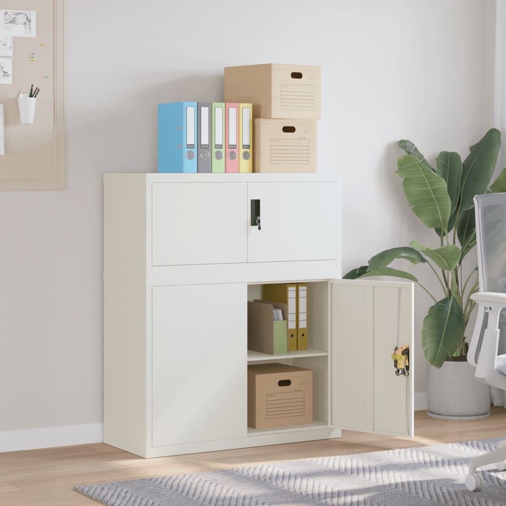 Classeur blanc 90x40x110 cm acier - XIOS