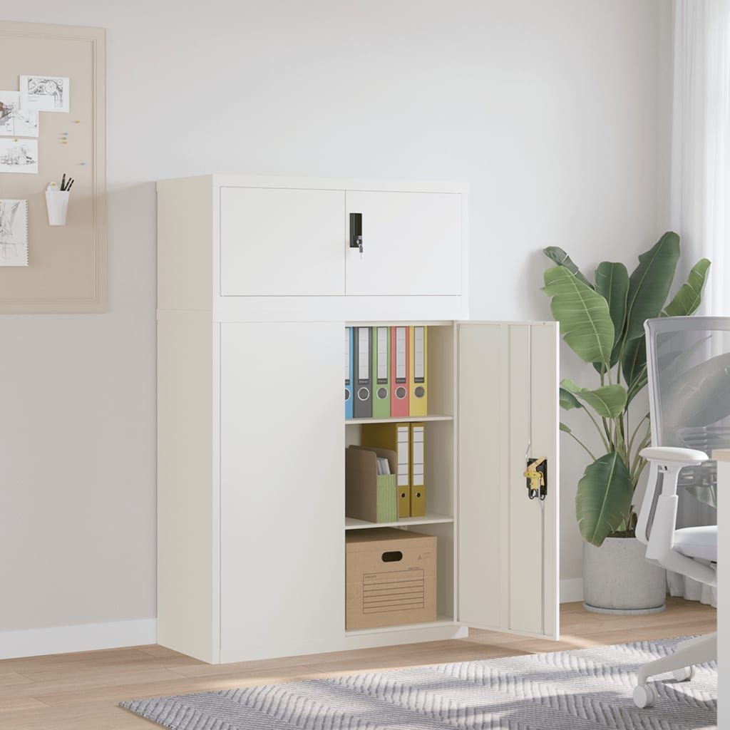 Classeur blanc 90x40x145 cm acier - XIOS