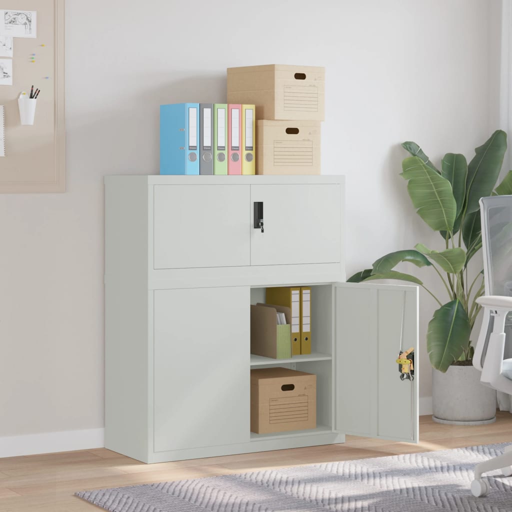 Classeur gris clair 90x40x110 cm acier - XIOS