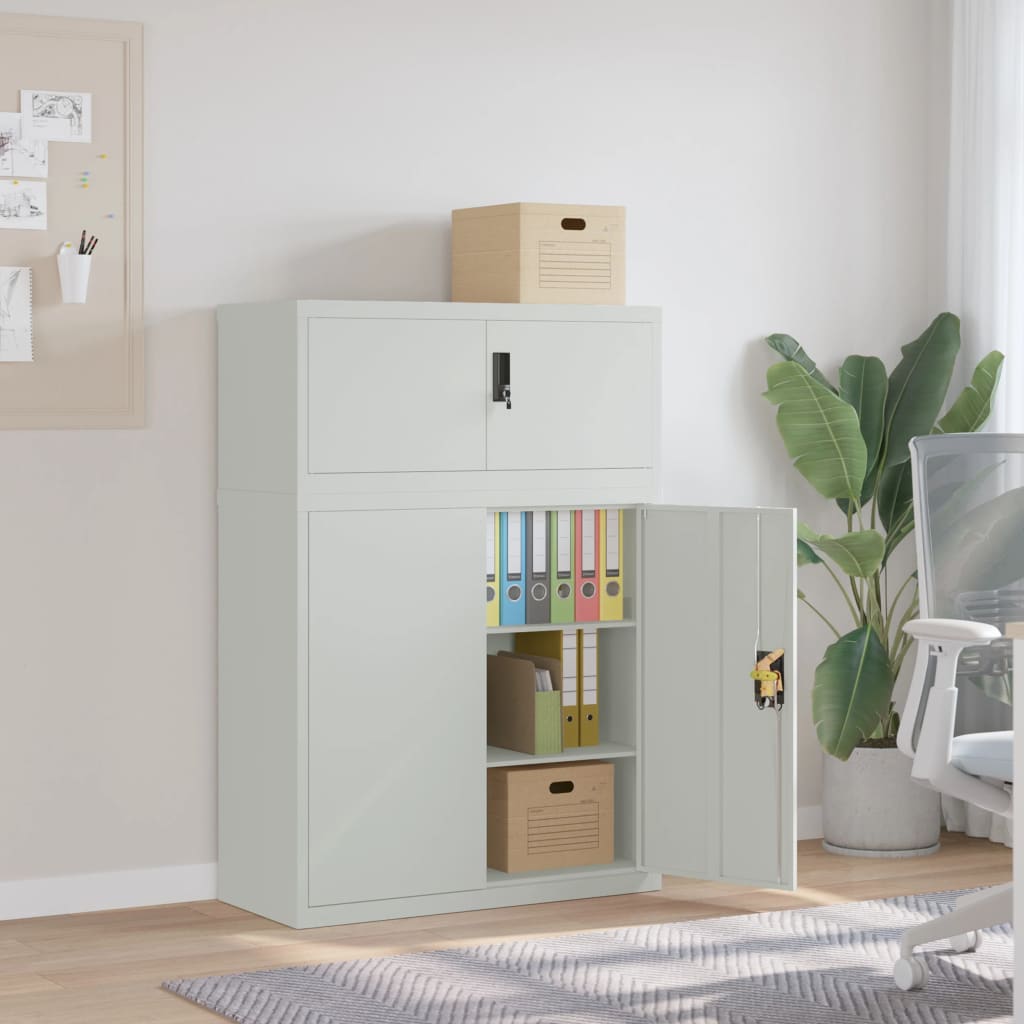 Classeur gris clair 90x40x130 cm acier - XIOS
