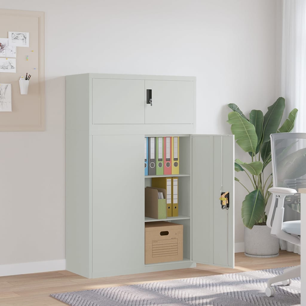 Classeur gris clair 90x40x145 cm acier - XIOS