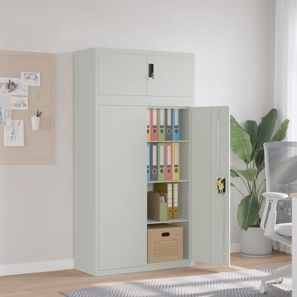 Classeur gris clair 90x40x180 cm acier - XIOS