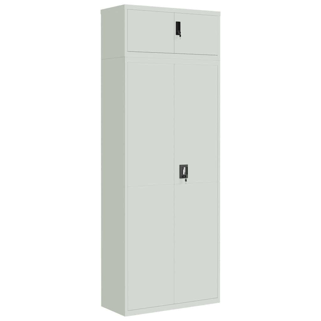Classeur gris clair 90x40x240 cm acier - XIOS