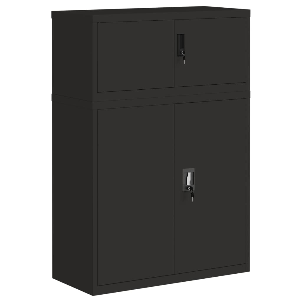 Classeur noir 90x40x130 cm acier - XIOS