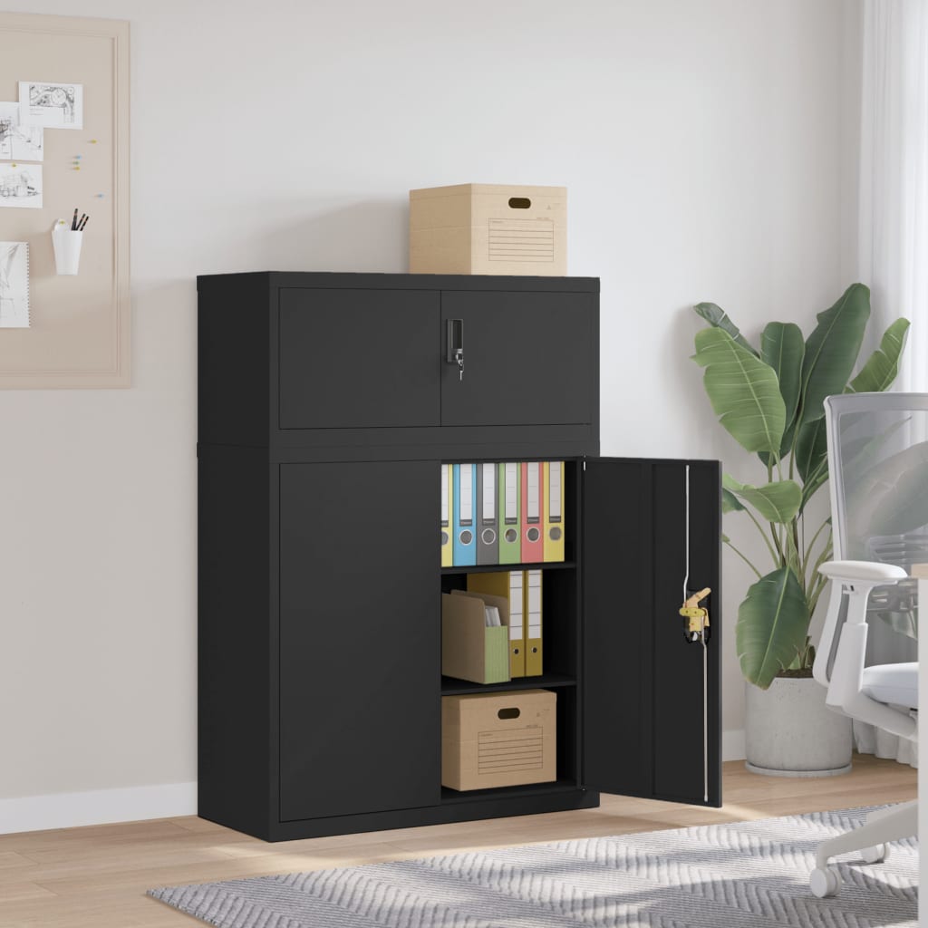 Classeur noir 90x40x130 cm acier - XIOS