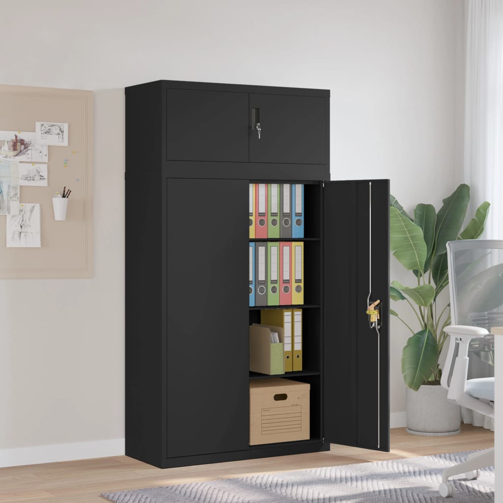 Classeur noir 90x40x180 cm acier - XIOS