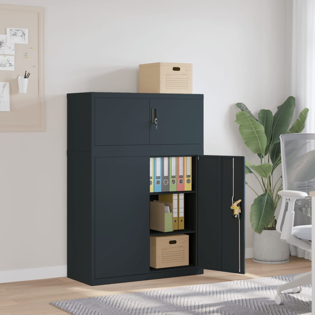 Classeur anthracite 90x40x130 cm acier - XIOS