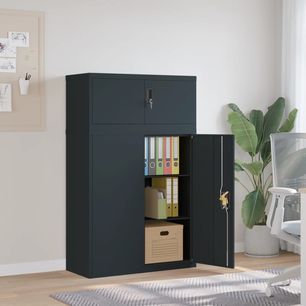 Classeur anthracite 90x40x145 cm acier - XIOS