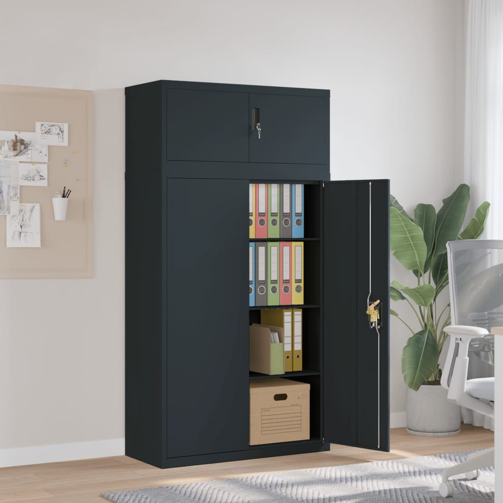 Classeur anthracite 90x40x180 cm Acier - XIOS
