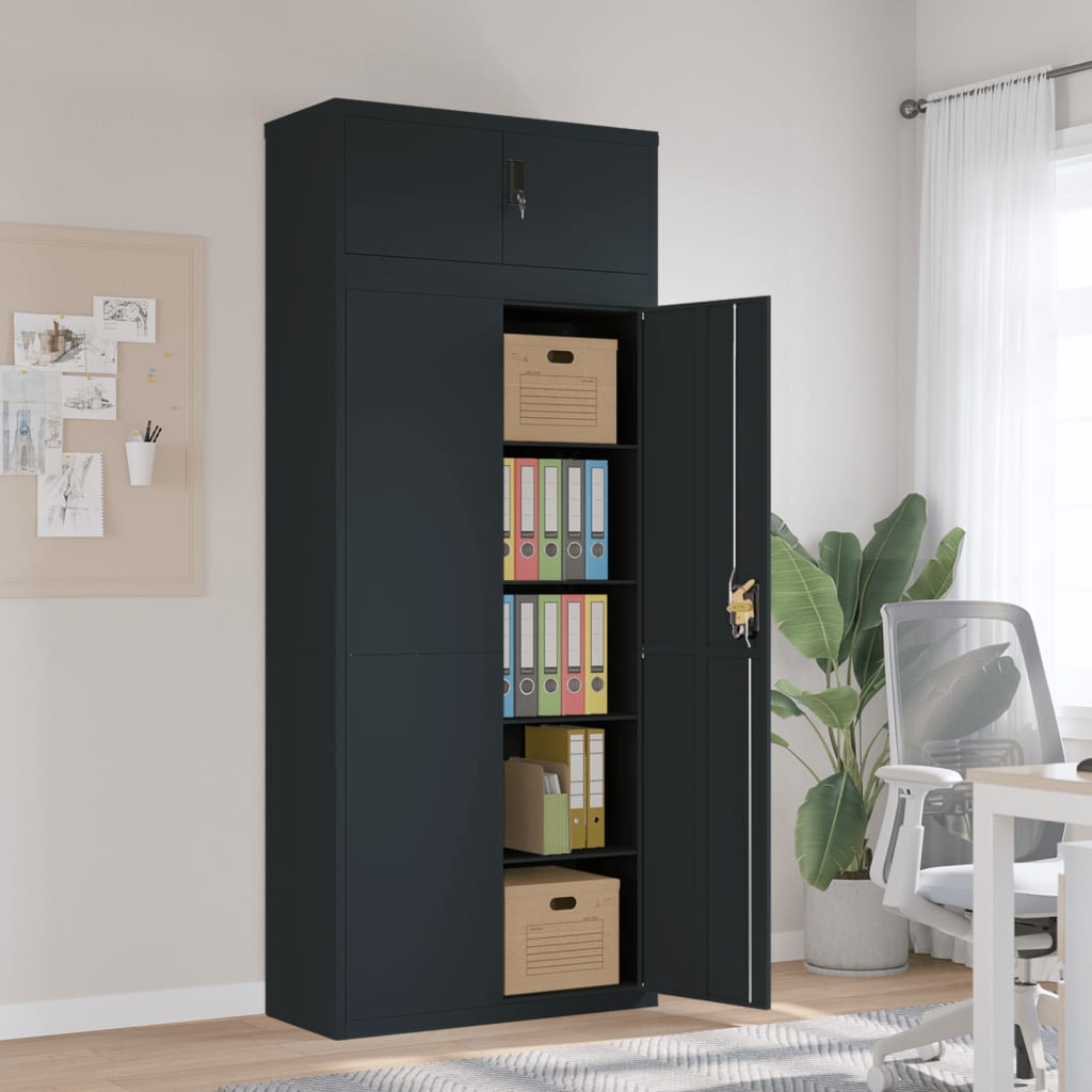 Classeur anthracite 90x40x220 cm acier - XIOS