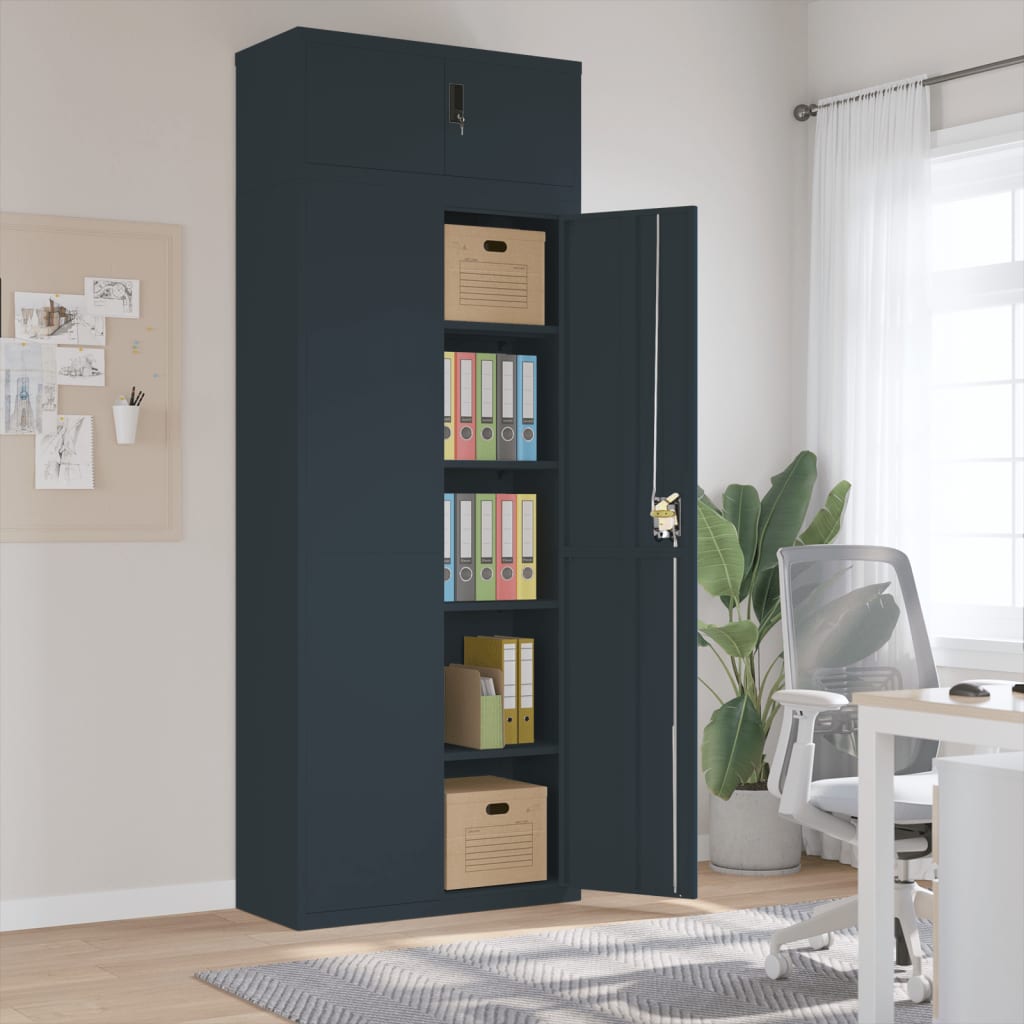 Classeur anthracite 90x40x240 cm acier - XIOS