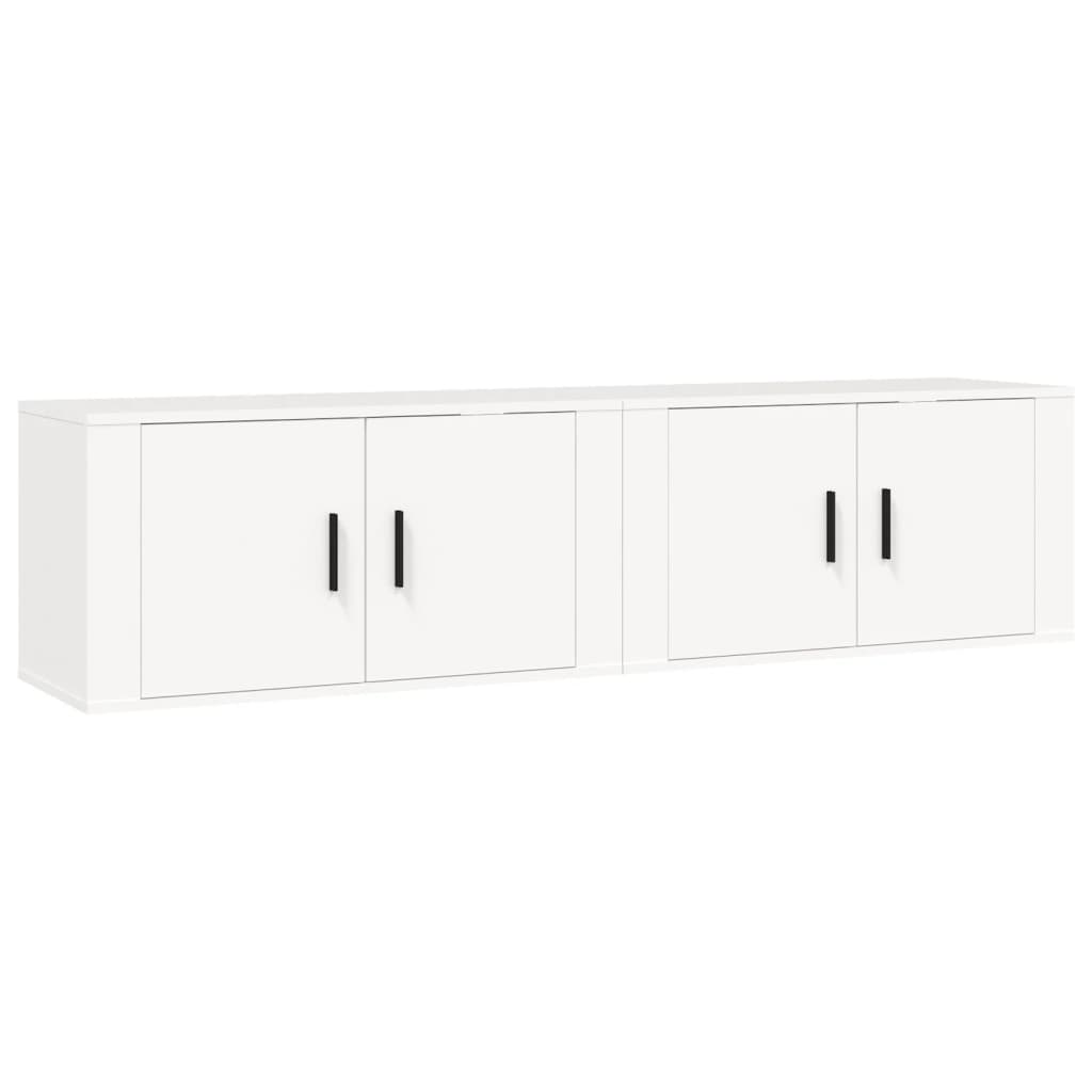 Meubles TV muraux 2 pcs blanc 80x34,5x40 cm - XIOS