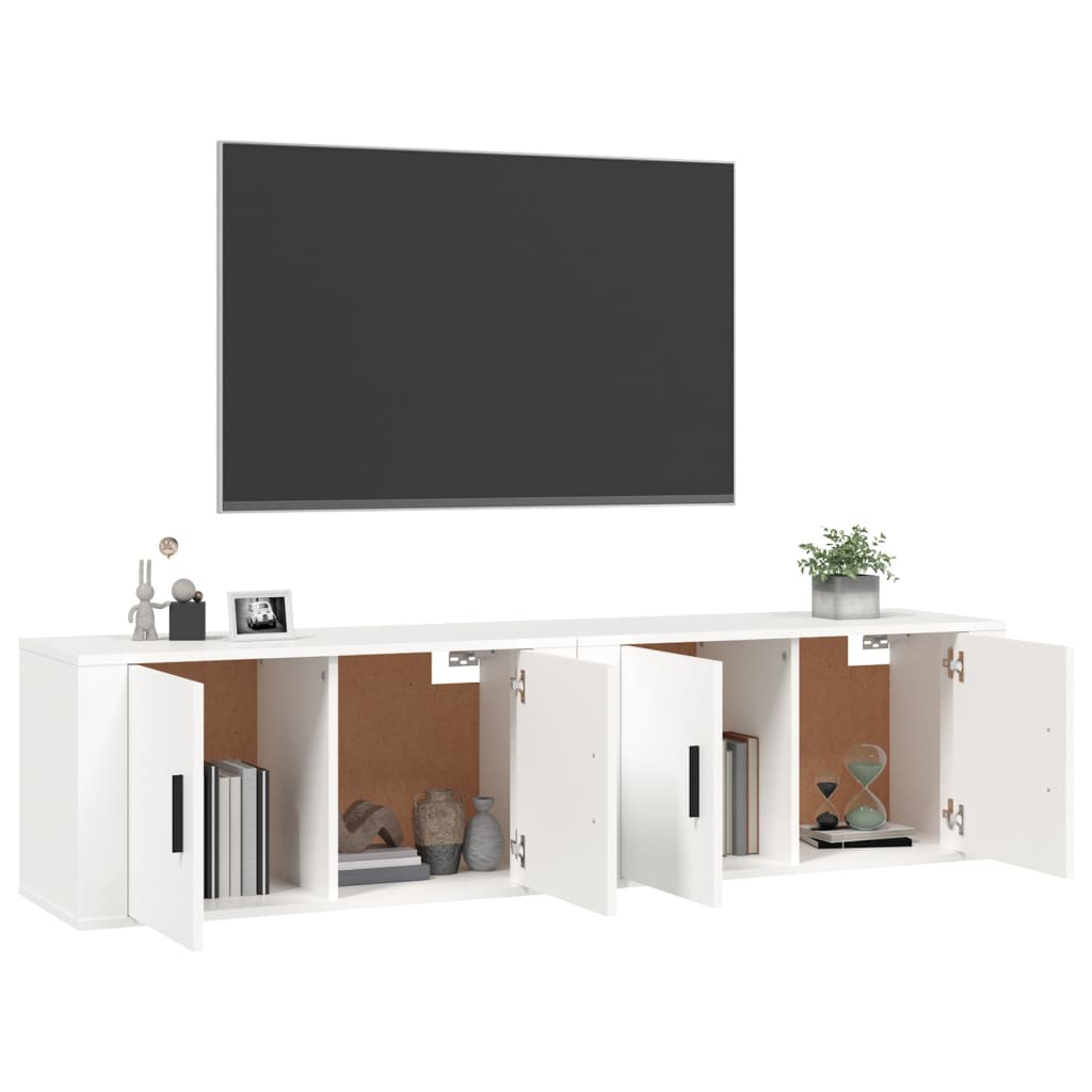 Meubles TV muraux 2 pcs blanc 80x34,5x40 cm - XIOS