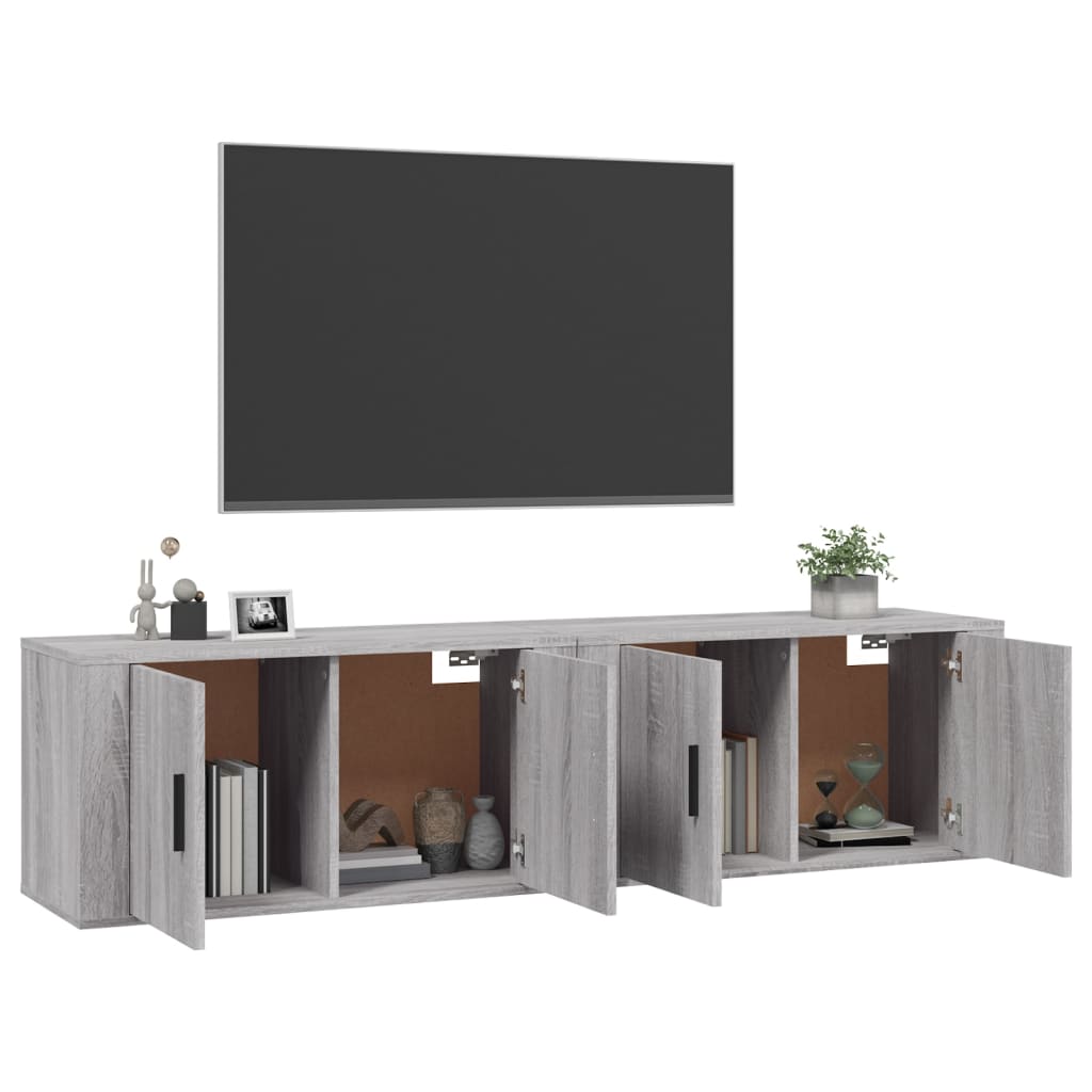 Meubles TV muraux 2 pcs sonoma gris 80x34,5x40 cm - XIOS