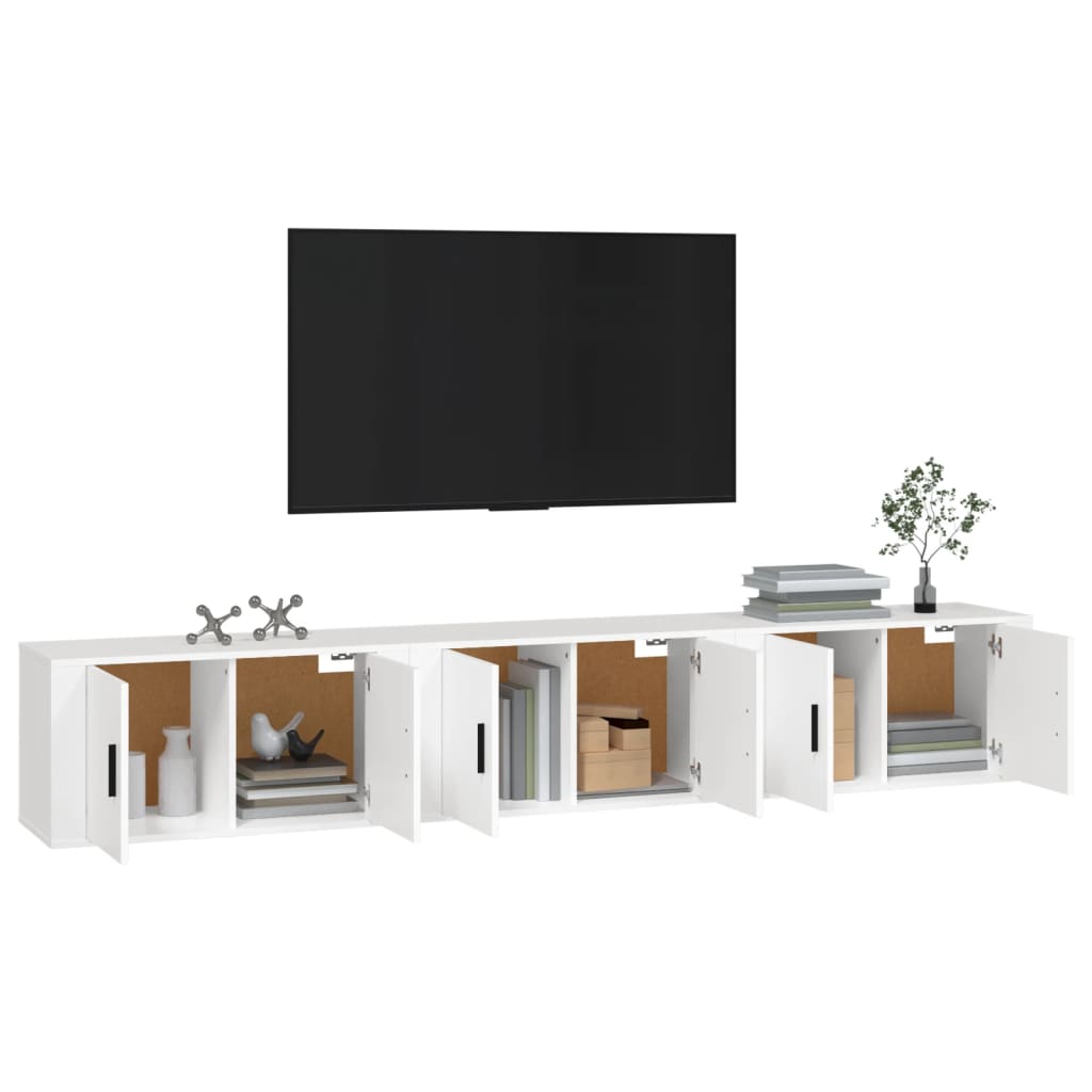 Meubles TV muraux 3 pcs blanc 80x34,5x40 cm - XIOS