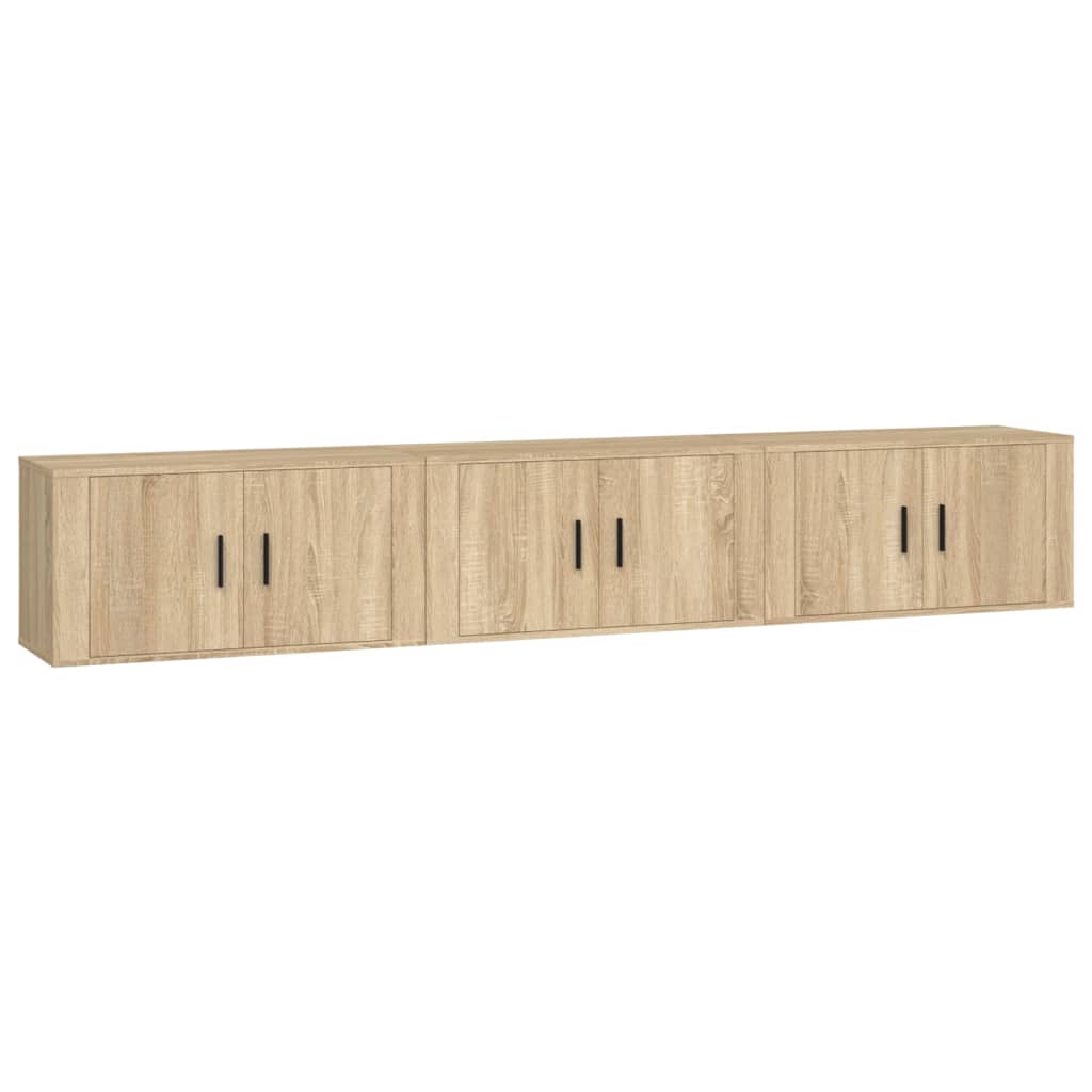 Meubles TV muraux 3 pcs chêne sonoma 80x34,5x40 cm - XIOS