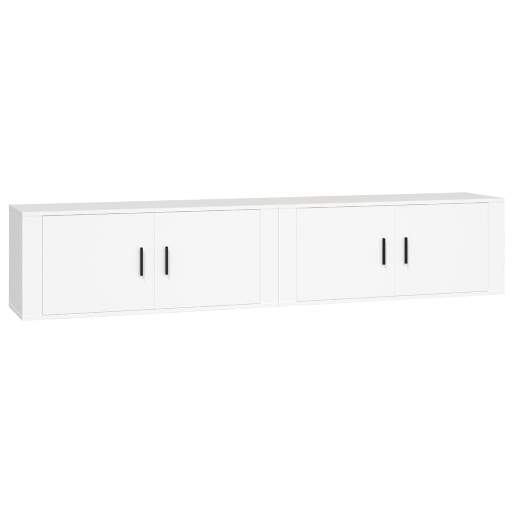 Meubles TV muraux 2 pcs blanc 100x34,5x40 cm - XIOS