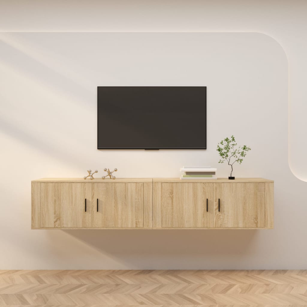 Meubles TV muraux 2 pcs chêne sonoma 100x34,5x40 cm - XIOS
