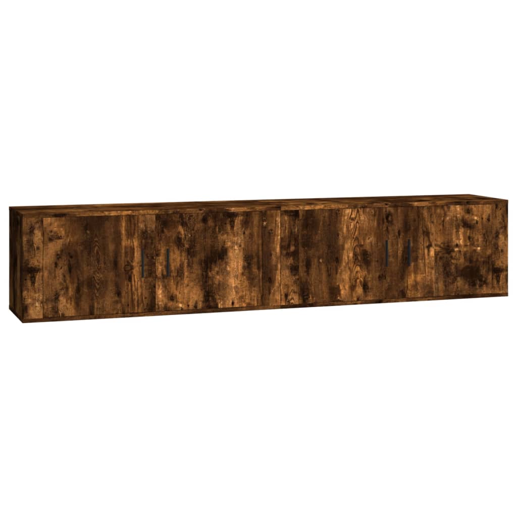 Meubles TV muraux 2 pcs chêne fumé 100x34,5x40 cm - XIOS