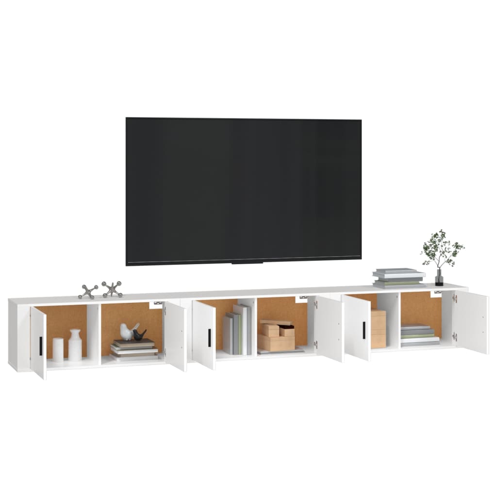 Meubles TV muraux 3 pcs blanc 100x34,5x40 cm - XIOS