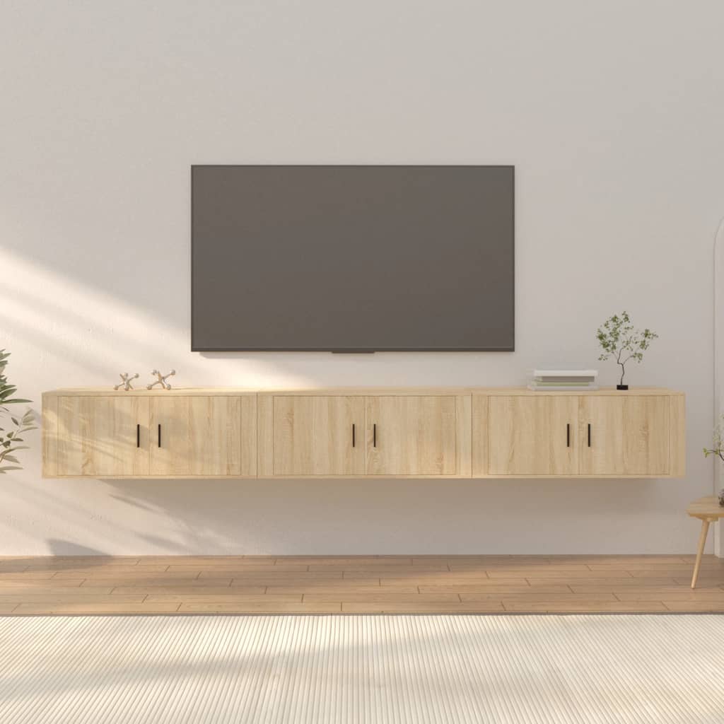Meubles TV muraux 3 pcs chêne sonoma 100x34,5x40 cm - XIOS