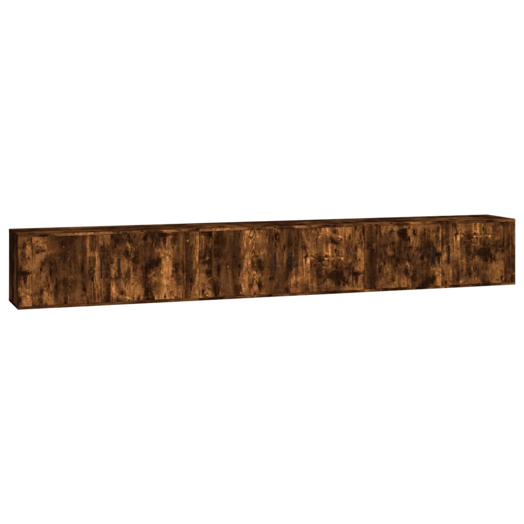 Meubles TV muraux 3 pcs chêne fumé 100x34,5x40 cm