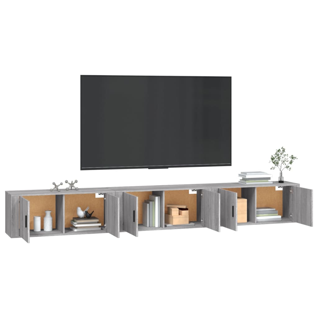 Meubles TV muraux 3 pcs sonoma gris 100x34,5x40 cm - XIOS