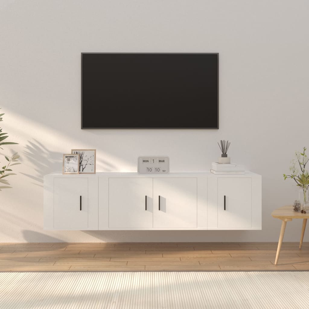 Ensemble de meubles TV 3 pcs Blanc Bois d'ingénierie - XIOS