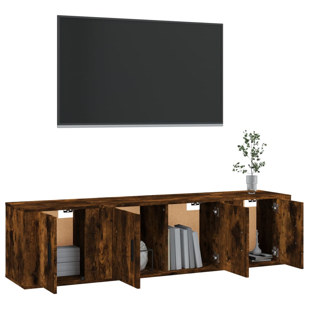 Ensemble de meubles TV 3 pcs Chêne fumé Bois d'ingénierie - XIOS