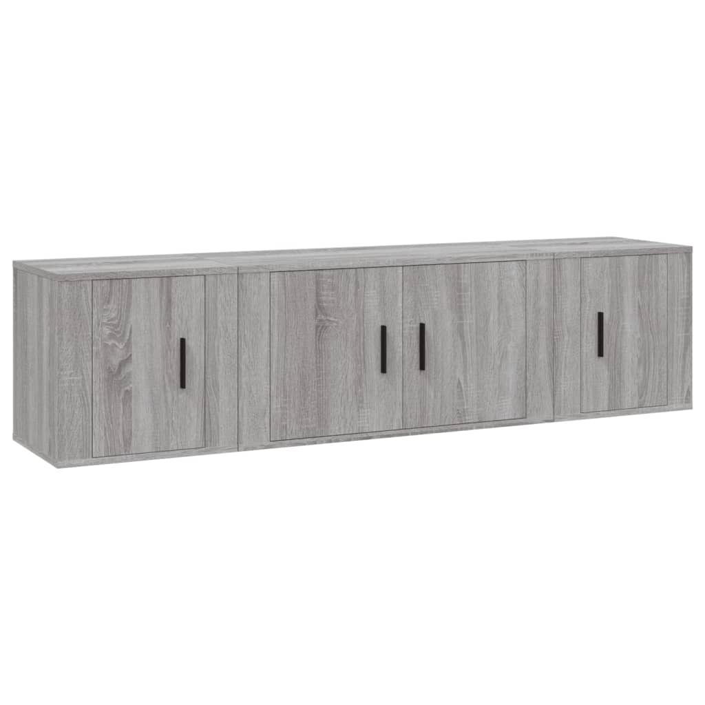 Ensemble de meubles TV 3 pcs Sonoma gris Bois d'ingénierie - XIOS