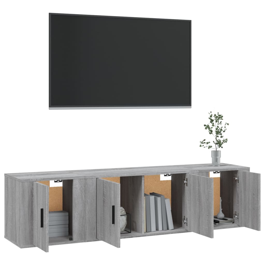Ensemble de meubles TV 3 pcs Sonoma gris Bois d'ingénierie - XIOS