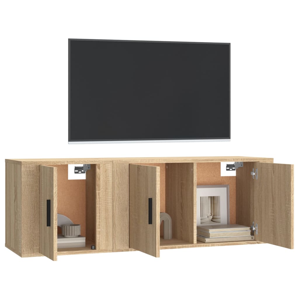 Ensemble de meubles TV 2 pcs chêne sonoma bois d'ingénierie - XIOS