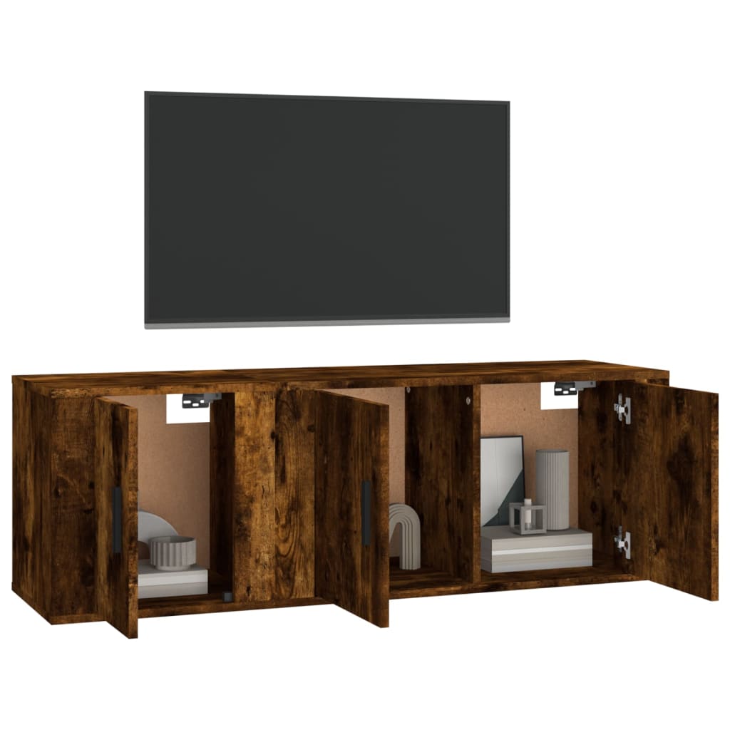 Ensemble de meubles TV 2 pcs Chêne fumé Bois d'ingénierie - XIOS