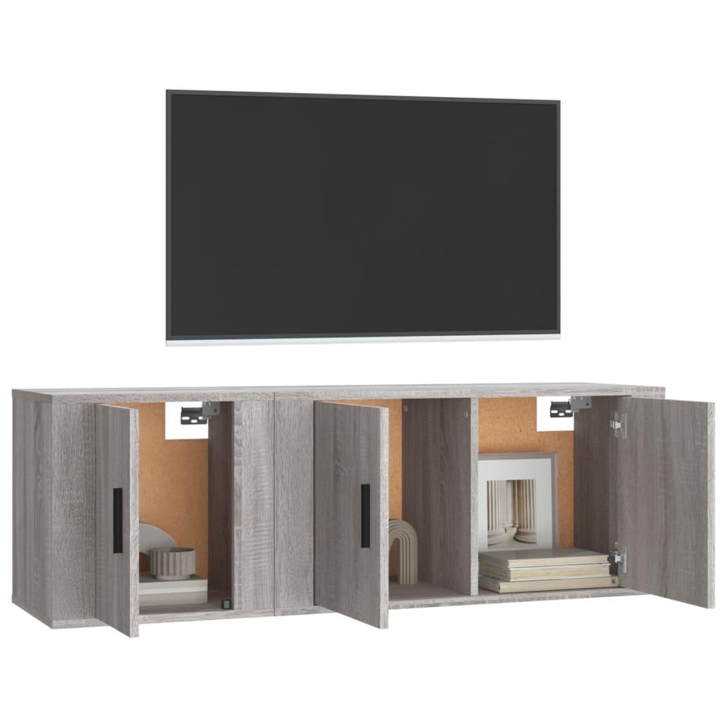 Ensemble de meubles TV 2 pcs Sonoma gris Bois d'ingénierie - XIOS