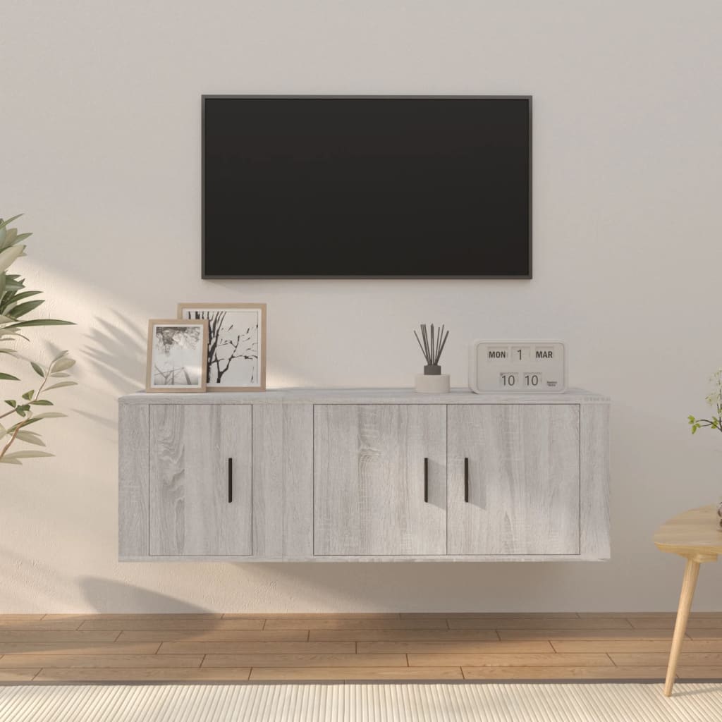 Ensemble de meubles TV 2 pcs Sonoma gris Bois d'ingénierie - XIOS