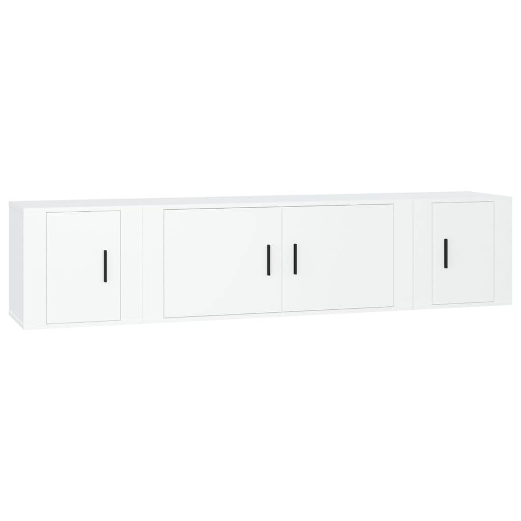 Ensemble de meubles TV 3 pcs Blanc Bois d'ingénierie - XIOS