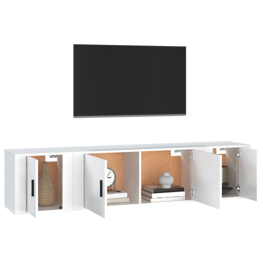 Ensemble de meubles TV 3 pcs Blanc Bois d'ingénierie - XIOS