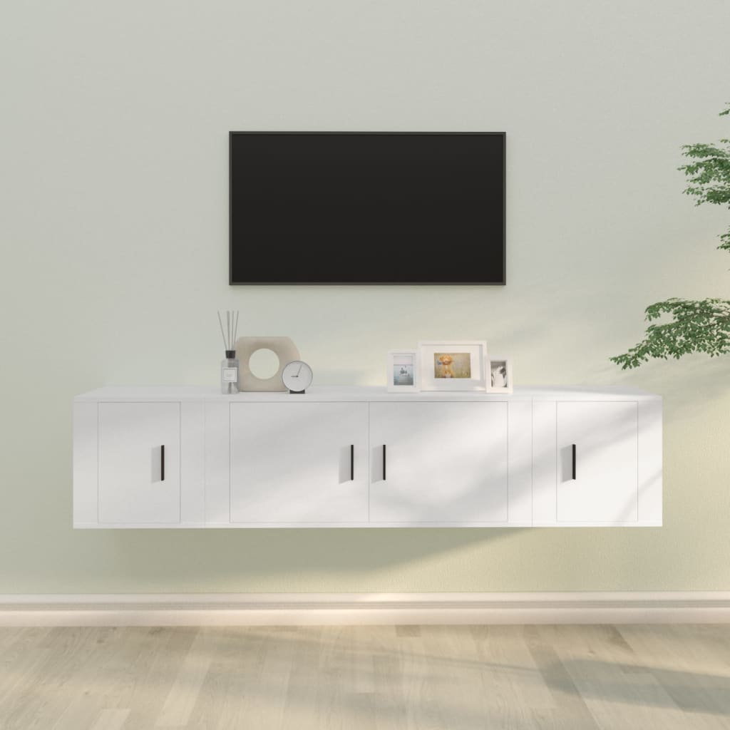 Ensemble de meubles TV 3 pcs Blanc Bois d'ingénierie - XIOS