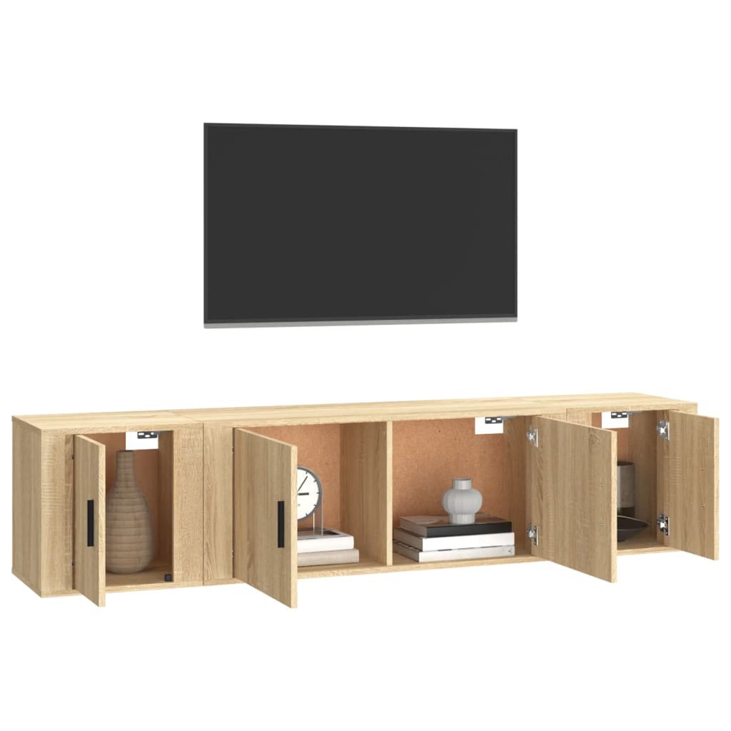 Ensemble de meubles TV 3 pcs Chêne sonoma Bois d'ingénierie - XIOS