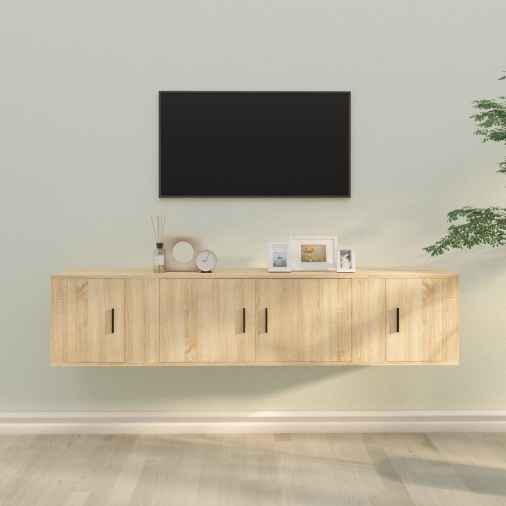 Ensemble de meubles TV 3 pcs Chêne sonoma Bois d'ingénierie - XIOS
