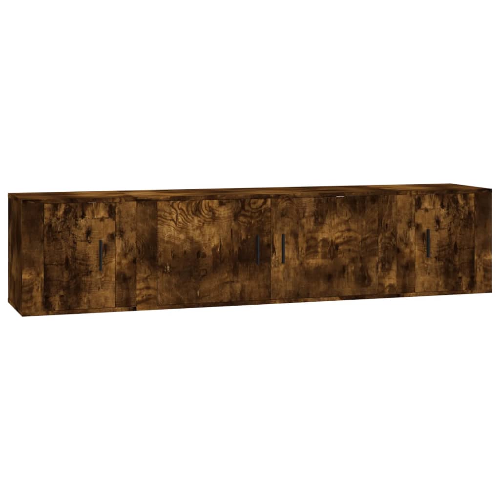 Ensemble de meubles TV 3 pcs Chêne fumé Bois d'ingénierie - XIOS