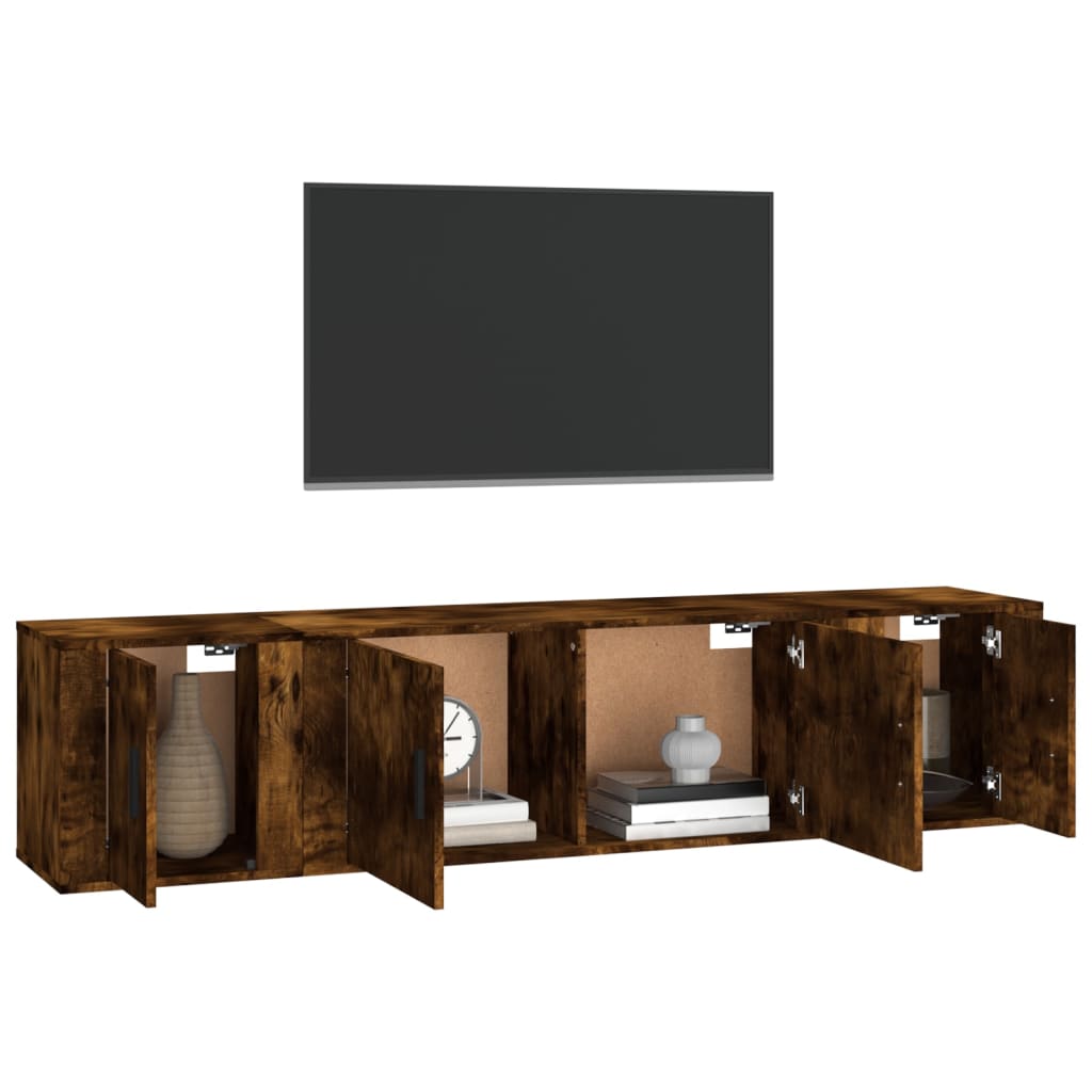 Ensemble de meubles TV 3 pcs Chêne fumé Bois d'ingénierie - XIOS