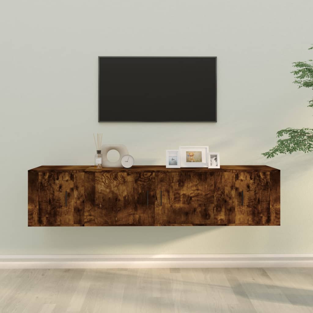 Ensemble de meubles TV 3 pcs Chêne fumé Bois d'ingénierie - XIOS