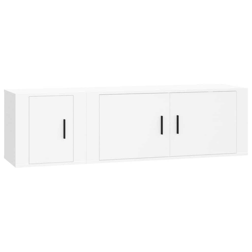 Ensemble de meubles TV 2 pcs Blanc Bois d'ingénierie - XIOS
