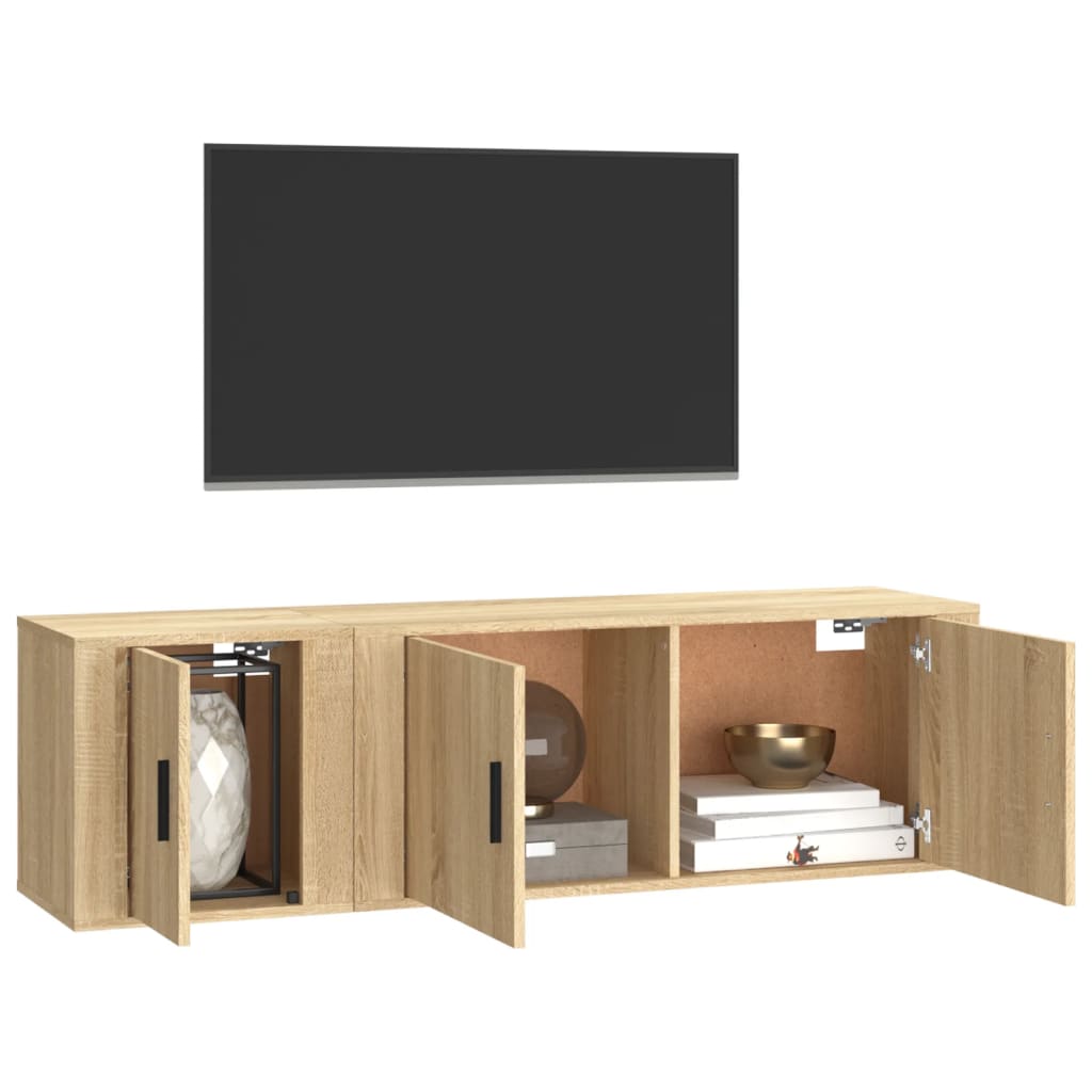 Ensemble de meubles TV 2 pcs chêne sonoma bois d'ingénierie - XIOS