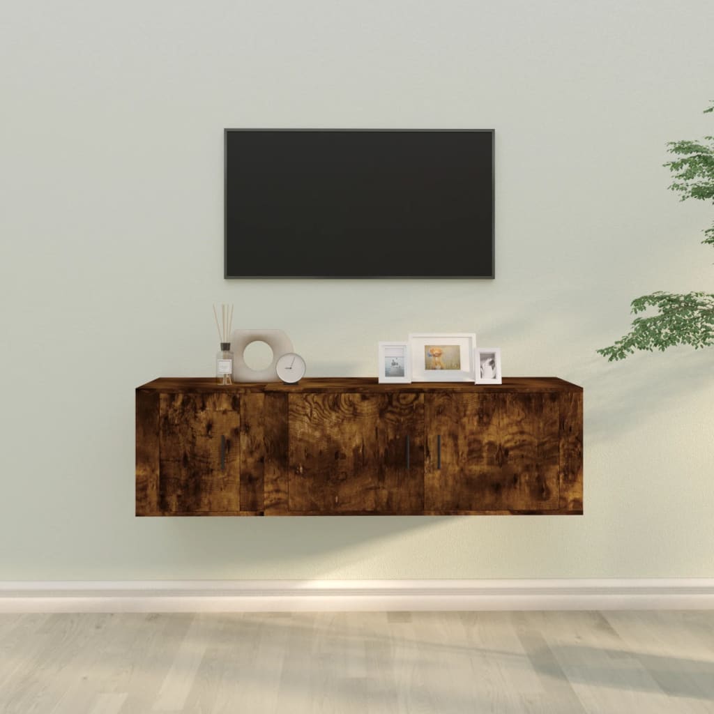 Ensemble de meubles TV 2 pcs Chêne fumé Bois d'ingénierie - XIOS